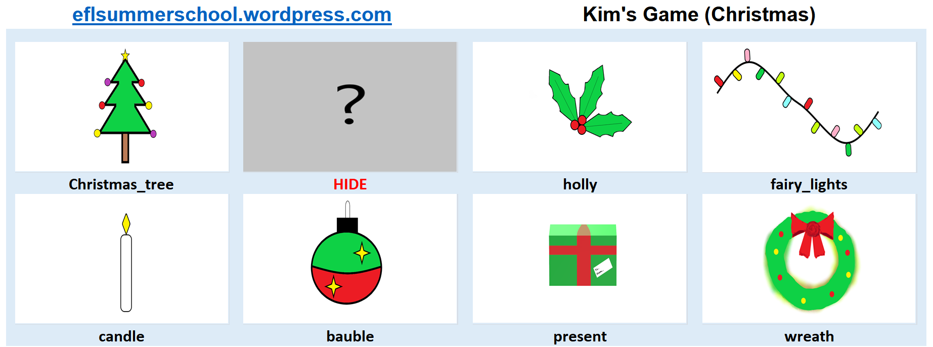 Kim's Game (Christmas) II